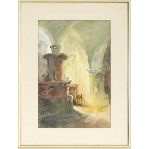 534 - Alexander Rose-Innes (South African 1915 - 1996) SUNLIGHT THROUGH A CHAPEL WINDOW