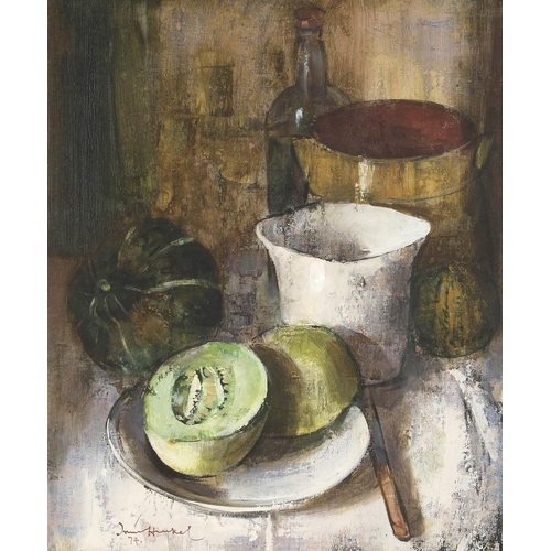 Irmin Henkel (South African 1921 - 1977) STILL LIFE WITH MELON