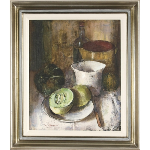 1044 - Irmin Henkel (South African 1921 - 1977) STILL LIFE WITH MELON