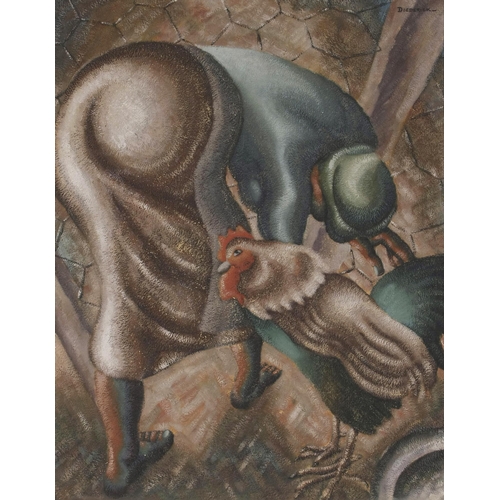 1052 - George Diederick During (South African 1917 - 1991) FIGURE AND ROOSTER