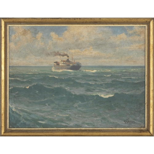 372 - Attributed to Henk Dekker (Dutch 1897 - 1974) SHIP AT SEA