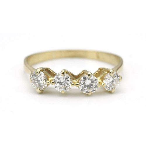 1424 - A DIAMOND ETERNITY RING, 0.75 CARATS