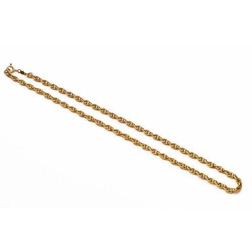 835 - A GOLD ROPE NECKLACE