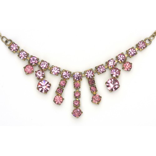 1340 - A WATERFALL DESIGN FAUX GEM NECKLACE