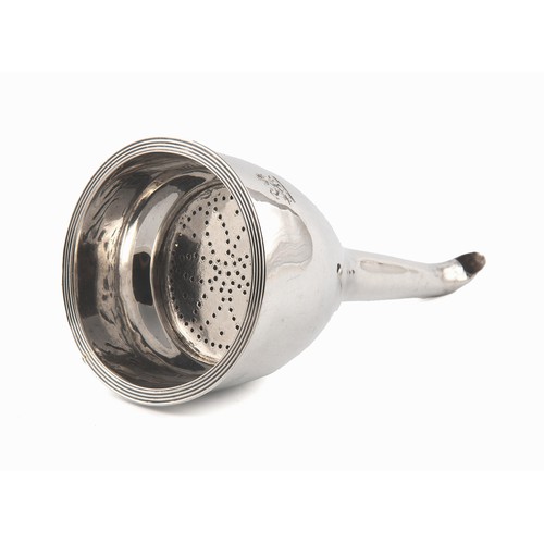 630 - A GEORGE III SILVER WINE FUNNEL, THOMAS WALLIS II, LONDON, 1802