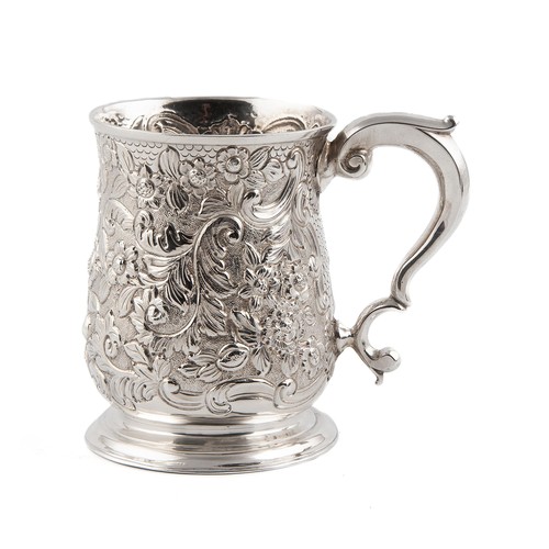 623 - A GEORGE II SILVER MUG, JOHN FOSSEY, LONDON, 1733