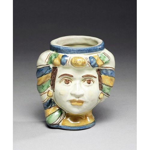 874 - AN ALESSI CERAMICHE TRADITION COLLECTION 'HEAD' VASE