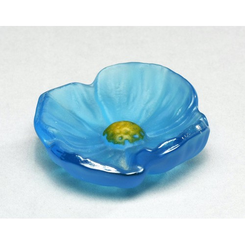 912 - A DAUM PATE-DE-VERRE CACTUS FLOWER DISH