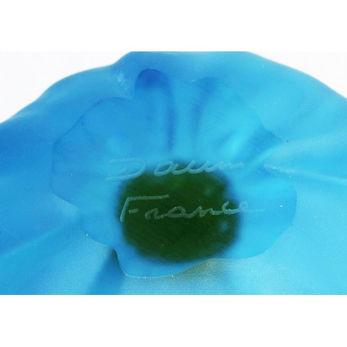 912 - A DAUM PATE-DE-VERRE CACTUS FLOWER DISH