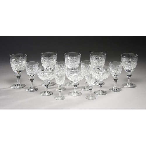 923 - A PART SUITE OF THOMAS WEBB CUT-CRYSTAL STEMWARE