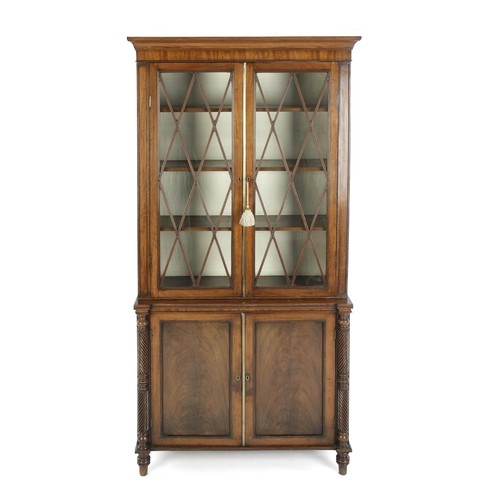 601 - A GEORGE III MAHOGANY DISPLAY CABINET ON STAND