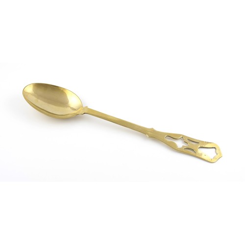 415 - A LARGE BRASS SPOON