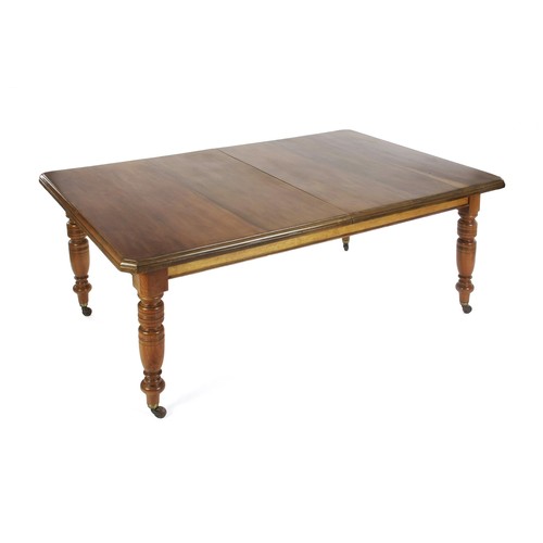 1163 - A LATE VICTORIAN MAHOGANY EXTENDING DINING TABLE, CIRCA 1890