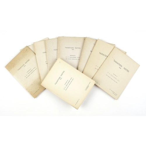 128 - TAXATIONS NOTES (10 VOLS. 1944-1945, 1949-1956) by D. P. Holloway 