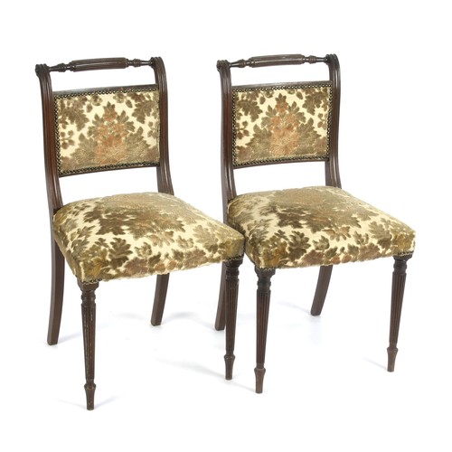 1132 - A PAIR OF REGENCY-STYLE MAHOGANY SIDE CHAIRS