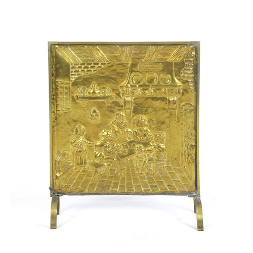 361 - A BRASS FIRE SCREEN