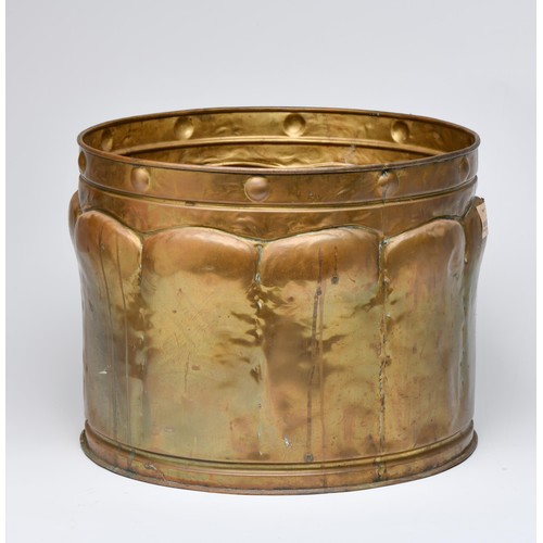 417 - A BRASS JARDINIERE