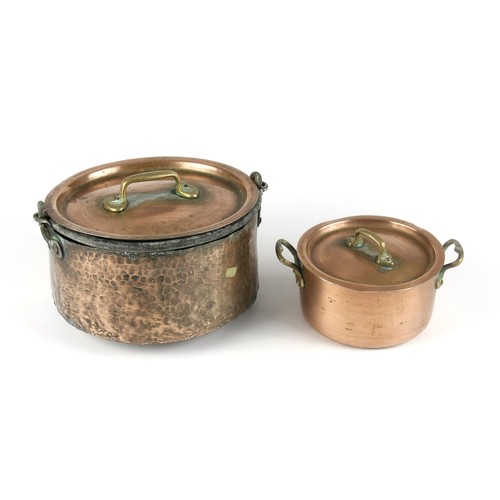 427 - TWO COPPER SAUCEPANS