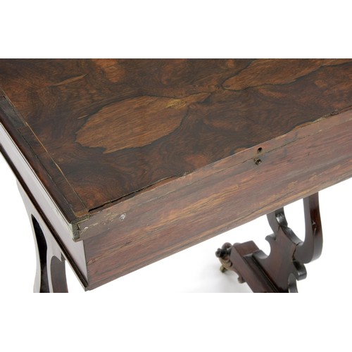 301 - A MAHOGANY GAMES TABLE, LATE 19TH CENTUARY