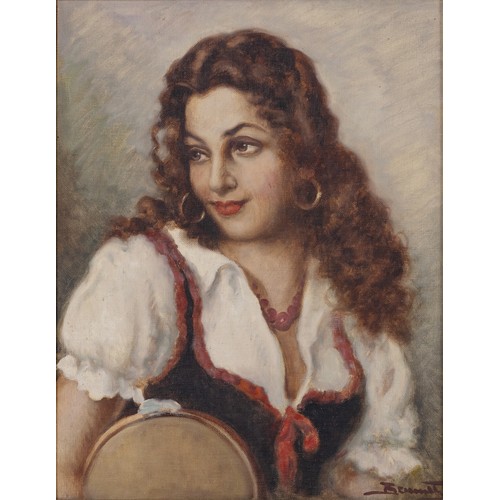 356 - Benetti (Italian 20th Century) PORTRAIT OF A WOMAN