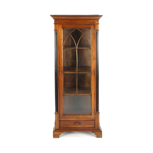 340 - A MAHOGANY AND EBONISED DISPLAY CABINET