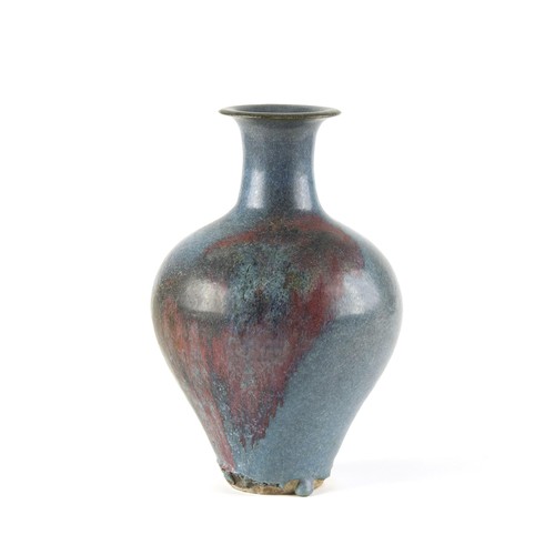 1000 - A CHINESE YUN GLAZE PURPLE SPLASH VASE, POSSIBLY MING DYNASTY, 1368 - 1644