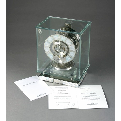 510 - A JAEGER-LECOULTRE 564 LIMITED EDITION ATMOS BIRTH DATE CLOCK WITH MONTH AND MOON PHASES, CIRCA 2010