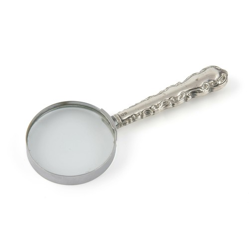 278 - AN EDWARD VII SILVER MAGNIFYING GLASS, LEE AND WIGFALL, SHEFFIELD, 1901