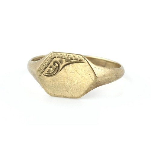 1405 - A GOLD SIGNET RING