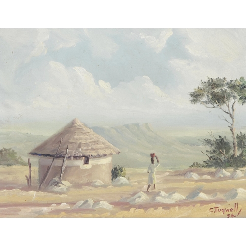 1310 - Christopher Tugwell (South African 1938 - 2021) FIGURE CARRYING BASKET BY HUT