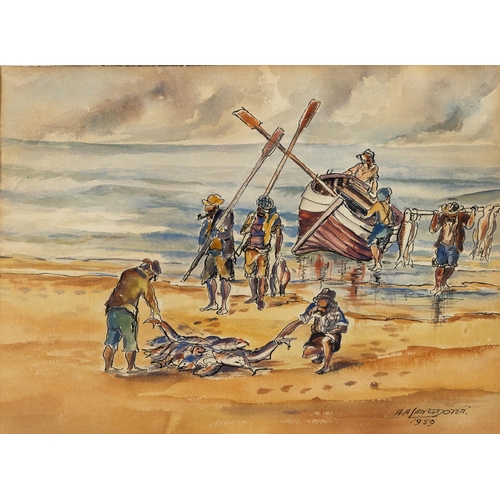 367 - Amos Langdown (South African 1930 - 2006) COLLECTING THE HAUL