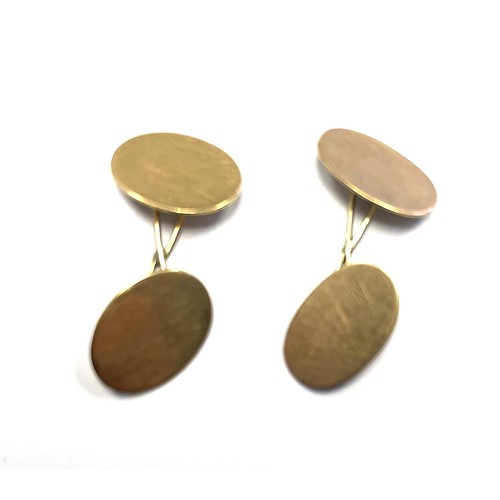 1398 - A PAIR OF GOLD CUFFLINKS