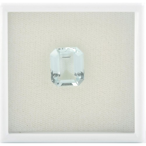 1361 - AN UNSET AQUAMARINE 6.98 CARATS