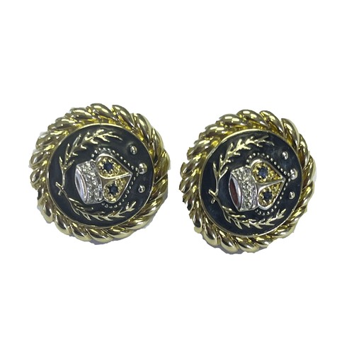 827 - A PAIR OF JENNA CLIFFORD DIAMOND EARRINGS, CIRCA 1990