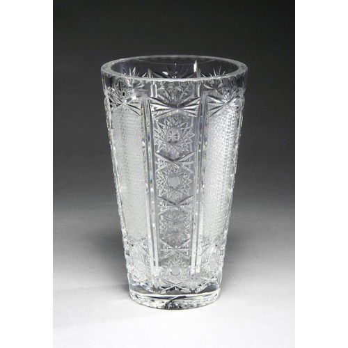 592 - A POLISH CUT-CRYSTAL VASE