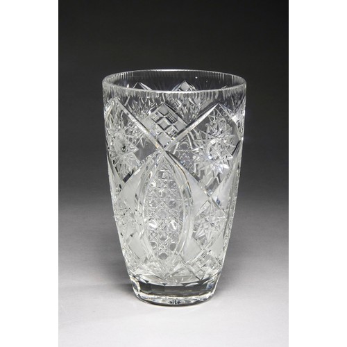 593 - A POLISH CUT-CRYSTAL VASE