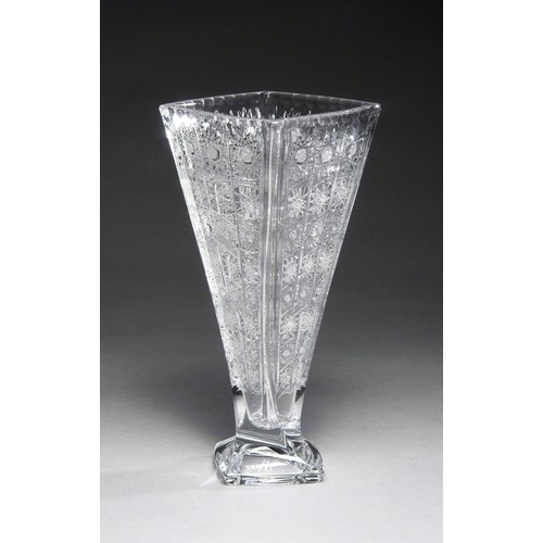 594 - A POLISH CUT-CRYSTAL VASE