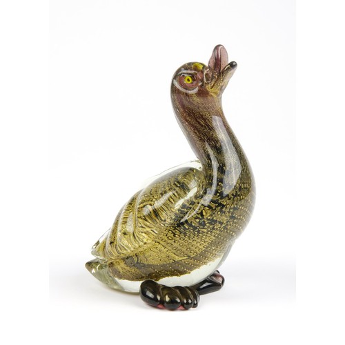 605 - A MURANO GLASS DUCK