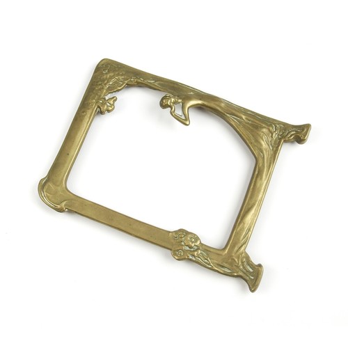 627 - AN ART NOUVEAU BRASS FRAME