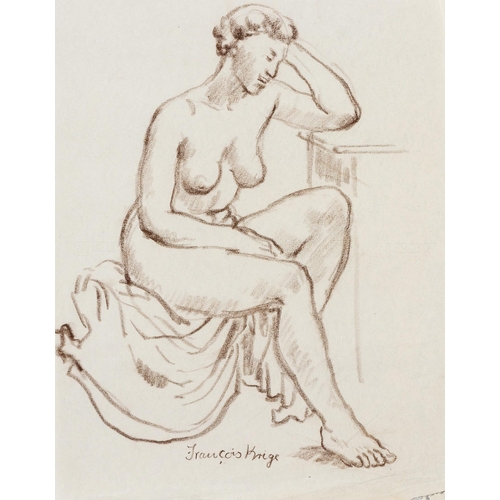 360 - Francois Krige (South African 1913 - 1994) SEATED NUDE WITH HEAD RESTING ON HAND; SEATED NUDE WITH H... 