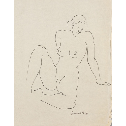 361 - Francois Krige (South African 1913 - 1994) SEATED NUDE; TWO FIGURES; SEATED FIGURE WITH HEAD RESTING... 