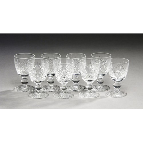 625 - A SET OF EIGHT STUART LIQUEUR GLASSES