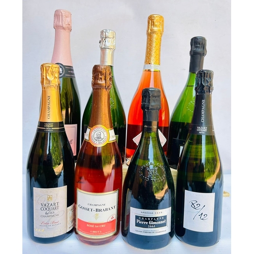156 - Rare Grower Champagne Collection, 8 Bottles, Provenance: Restaurant Mosaic Wine Cellar Collection