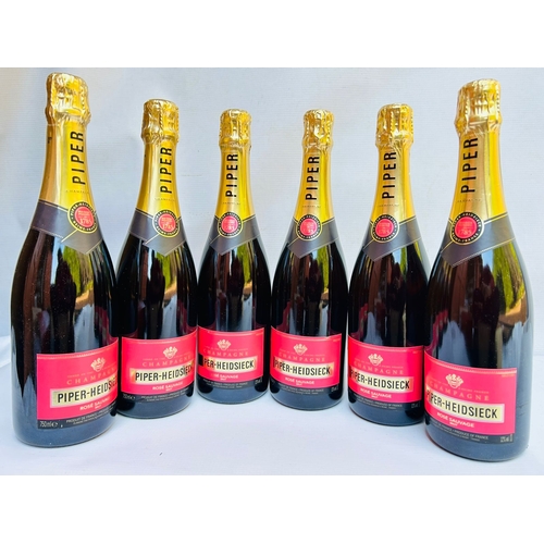 187 - 6 x NV Champagne Piper Heidsieck Rosé Sauvage (750ml), Provenance: Restaurant Mosaic Wine Cellar Col... 