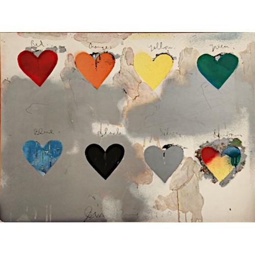 415 - Jim Dine (American 1935 - ) EIGHT HEARTS