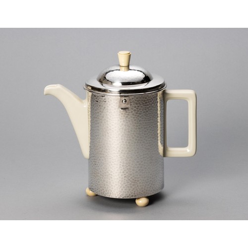 919 - A SILVER PLATE AND INSULATED COFFEE POT