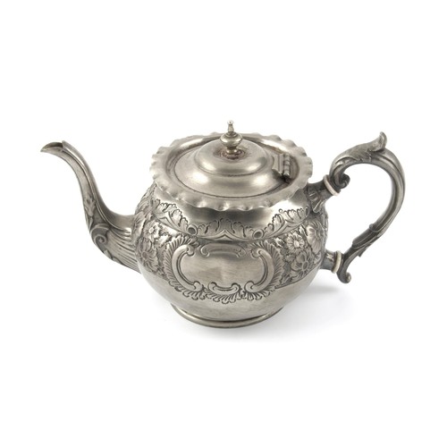 909 - A PEWTER TEA POT