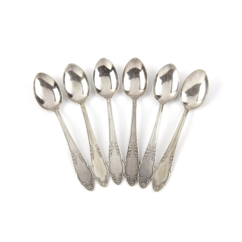 908 - A SET OF SIX ELECTROPLATE TEASPOONS