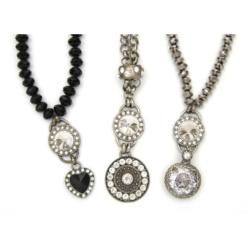 808 - THREE NECKLACES FAUX