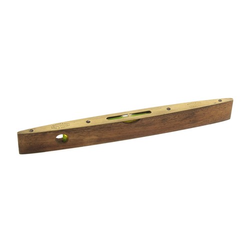 264 - A TEAK AND BRASS SPIRIT LEVEL, J RABONE & SONS, BIRMINGHAM, 20TH CENTURY